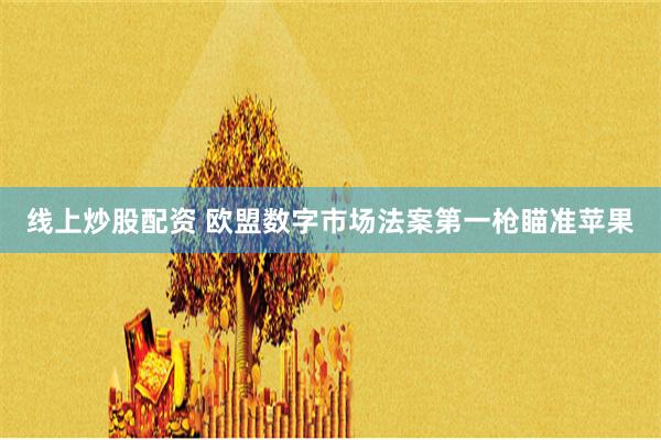 线上炒股配资 欧盟数字市场法案第一枪瞄准苹果